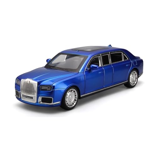 XGFFBAGB 1:24 Für Aurus Legierung Auto Modell Sound Und Licht Spielzeug Sammlerstücke Geschenk(Blu,with Box) von XGFFBAGB