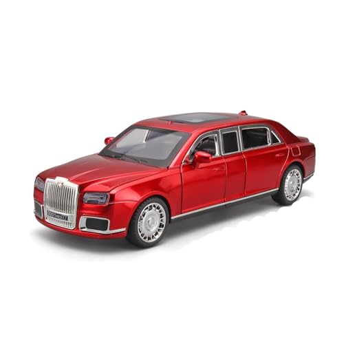 XGFFBAGB 1:24 Für Aurus Legierung Auto Modell Sound Und Licht Spielzeug Sammlerstücke Geschenk(Rosso,with Box) von XGFFBAGB
