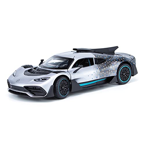 XGFFBAGB 1:24 Für B-One Track Legierung Sportwagen Modell Druckguss Metall Fahrzeuge Auto Modell Sammlung Spielzeug Geschenk(Silver,with Box) von XGFFBAGB