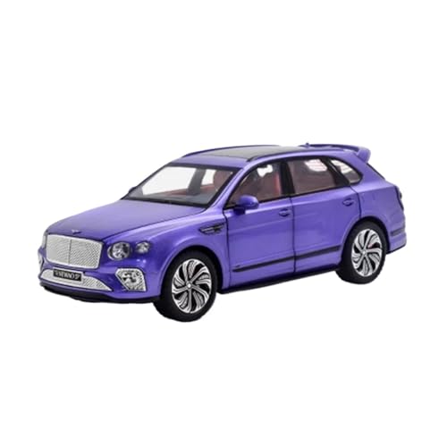 XGFFBAGB 1:24 Für Bentayga SUV Legierung Diecast Metall Spielzeug Fahrzeuge Auto Modell Sound Und Licht Sammlung Geschenk(Purple,with Box) von XGFFBAGB