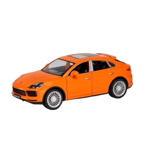XGFFBAGB 1:24 Für Cayenne Turbo S Legierung Gießt Druck Metall Spielzeug Auto Modell Sound Licht Sammlung Geschenk(Orange,No Box) von XGFFBAGB