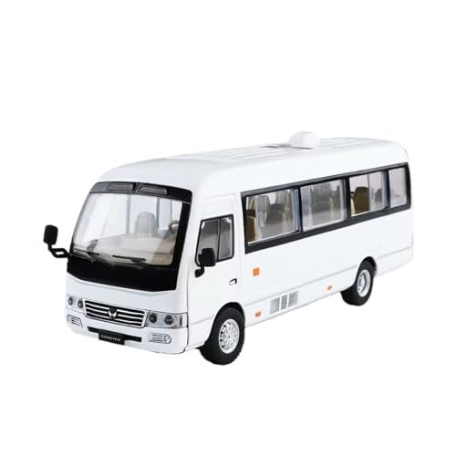 XGFFBAGB 1:24 Für Coaster Bus Legierung Auto Modell Pull Back Spielzeug Sammlerstücke Geschenk(White,with Box) von XGFFBAGB