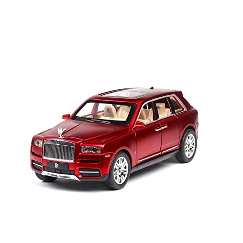XGFFBAGB 1:24 Für Cullinan Legierung Große Größe SUV Metall Auto Modell Mit Licht Sound Pull Back 6 Türen Geöffnet(Rosso,with Box) von XGFFBAGB