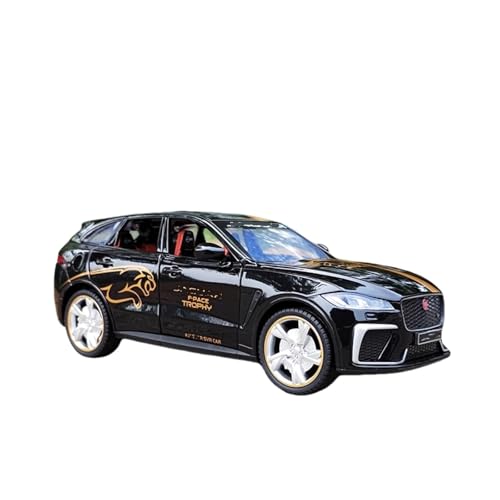 XGFFBAGB 1:24 Für F-PACE SVR SUV Legierung Druckguss Auto Modell Sound Und Licht Pull Back Spielzeug Geschenke(Black,No Box) von XGFFBAGB