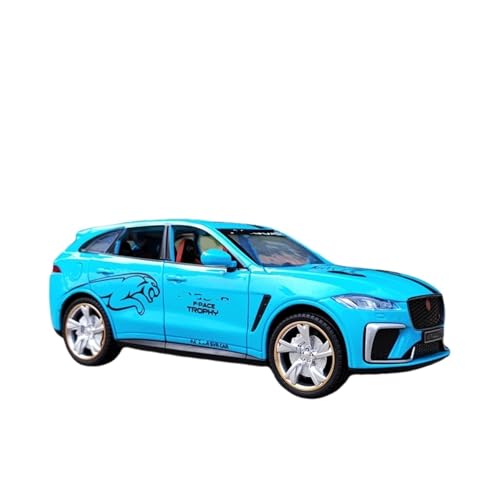 XGFFBAGB 1:24 Für F-PACE SVR SUV Legierung Druckguss Auto Modell Sound Und Licht Pull Back Spielzeug Geschenke(Blu,No Box) von XGFFBAGB