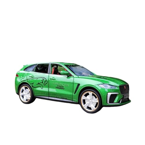 XGFFBAGB 1:24 Für F-PACE SVR SUV Legierung Druckguss Auto Modell Sound Und Licht Pull Back Spielzeug Geschenke(Green,No Box) von XGFFBAGB