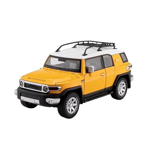XGFFBAGB 1:24 Für FJ Cruiser SUV Legierung Metall Druckguss Auto Modell Hobby Sound & Licht Ornamente Dekoration Sammlung Geschenk(Yellow,with Box) von XGFFBAGB
