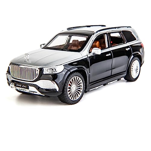 XGFFBAGB 1:24 Für GLS-Klasse GLS600 SUV Legierung Automodell Druckguss Metall Spielzeugauto Modellsammlung Geschenke(Black Silver,with Box) von XGFFBAGB