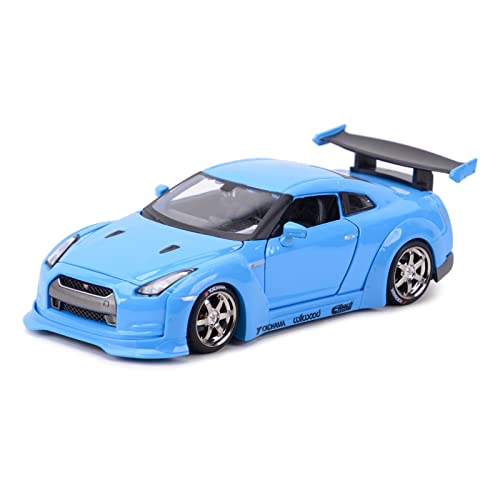 XGFFBAGB 1:24 Für GT-R Statische Druckgussfahrzeuge Sammlermodell Autospielzeug(Blu,with Box) von XGFFBAGB