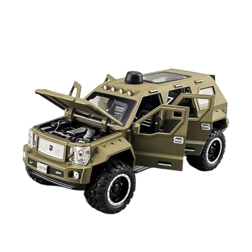 XGFFBAGB 1:24 Für Geländewagen, Legierung, Druckguss, Modellauto, Sound Und Licht, Sammlerstücke, Spielzeug, Geschenk(Green,with Box) von XGFFBAGB