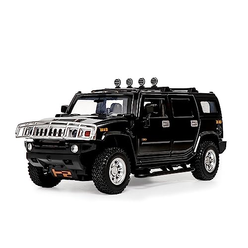XGFFBAGB 1:24 Für H2 Off-Road Gepanzerte Fahrzeug Legierung Modell Auto Diecast Skala Sammeln Auto Spielzeug Geschenk(Black,with Box) von XGFFBAGB