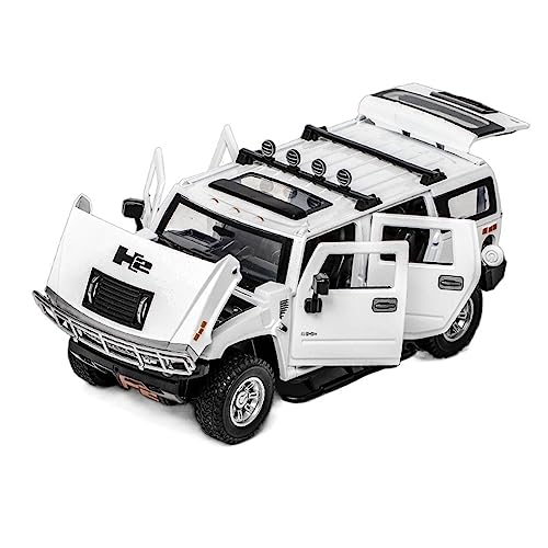 XGFFBAGB 1:24 Für H2 Off-Road Gepanzerte Fahrzeug Legierung Modell Auto Diecast Skala Sammeln Auto Spielzeug Geschenk(White,with Box) von XGFFBAGB