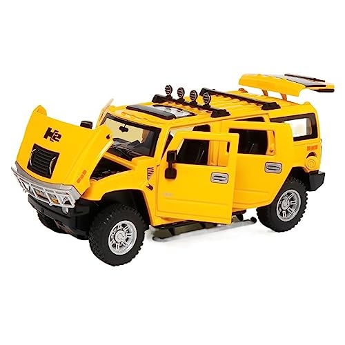 XGFFBAGB 1:24 Für H2 Off-Road Gepanzerte Fahrzeug Legierung Modell Auto Diecast Skala Sammeln Auto Spielzeug Geschenk(Yellow,with Box) von XGFFBAGB