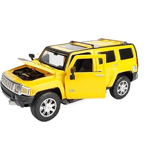 XGFFBAGB 1:24 Für H3 Geländewagen Kann Die Tür Öffnen Pädagogisches Spielzeugautomodell Für Geschenke(Yellow,with Box) von XGFFBAGB