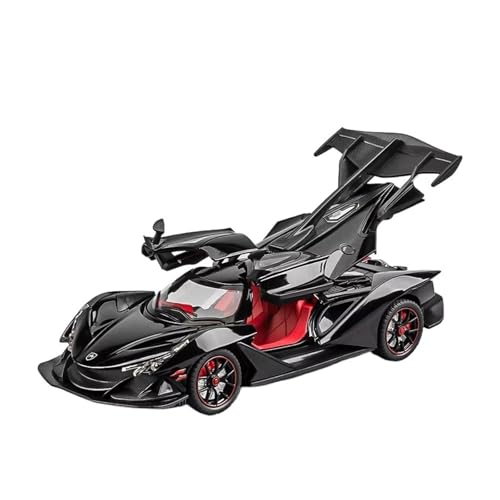 XGFFBAGB 1:24 Für IE-Sportwagenmodell Mit Sound-Licht-Spielzeugfahrzeug-Geschenkkollektion(Black,with Box) von XGFFBAGB