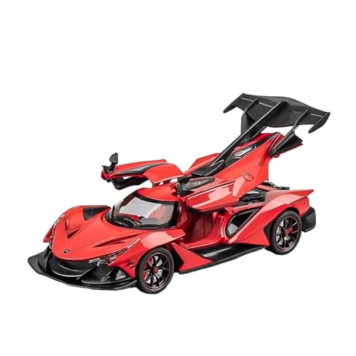 XGFFBAGB 1:24 Für IE-Sportwagenmodell Mit Sound-Licht-Spielzeugfahrzeug-Geschenkkollektion(Rosso,with Box) von XGFFBAGB