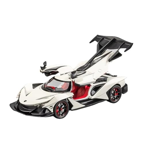 XGFFBAGB 1:24 Für IE-Sportwagenmodell Mit Sound-Licht-Spielzeugfahrzeug-Geschenkkollektion(White,with Box) von XGFFBAGB