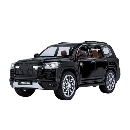 XGFFBAGB 1:24 Für LC300 GR Legierung Auto Modell Fahrzeuge Sound Licht Diecast Auto Sammlung Spielzeug Geschenk(Black,No Box) von XGFFBAGB
