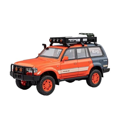 XGFFBAGB 1:24 Für LC80 SUV Legierung Diecast Modell Geländewagen Spielzeug Modell Sammeln Display Ornament Spielzeug Geschenk(Orange,No Box) von XGFFBAGB