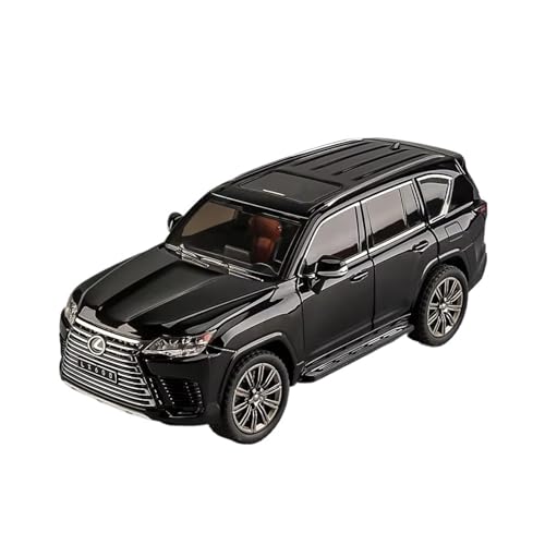 XGFFBAGB 1:24 Für LX600 SUV Legierung Druckguss Metall Auto Modell Sammlung Sound Und Licht Spielzeug Geschenk(Black,with Box) von XGFFBAGB