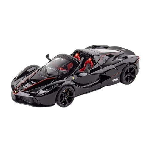 XGFFBAGB 1:24 Für Laferrari Cabrio Legierung Rennwagen Modell Diecast Metall Spielzeug Fahrzeuge Spielzeug Geschenk(Black,with Box) von XGFFBAGB