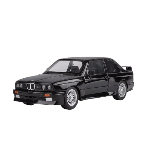 XGFFBAGB 1:24 Für M3 E30 Diecast Metall Fahrzeug Pull Back Sound Licht Türen Zu Öffnen Spielzeug Auto Modell Sammlung Geschenk(Black,No Box) von XGFFBAGB
