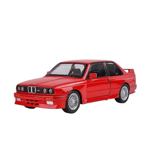 XGFFBAGB 1:24 Für M3 E30 Spielzeugauto Modell Diecast Metall Fahrzeug Zurückziehen Sound Licht Türen Zu Öffnende Sammlung Geschenk(Rosso,No Box) von XGFFBAGB
