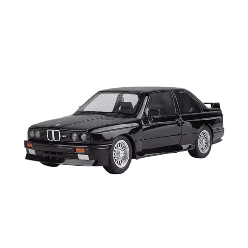 XGFFBAGB 1:24 Für M3 E30 Sport Auto Legierung Druckguss Metall Auto Modell Sound Und Licht Spielzeug Geschenk(Black,No Box) von XGFFBAGB