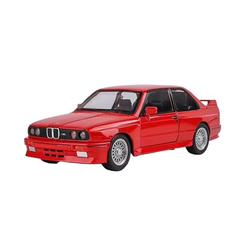 XGFFBAGB 1:24 Für M3 E30 Sport Auto Legierung Druckguss Metall Auto Modell Sound Und Licht Spielzeug Geschenk(Rosso,with Box) von XGFFBAGB