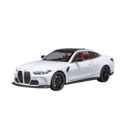 XGFFBAGB 1:24 Für M4 IM Sportwagen Legierung Muscle Car Modell Sound Und Licht Zurückziehen Spielzeug Sammlerstücke Geschenk(White,with Box) von XGFFBAGB