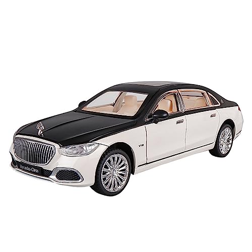 XGFFBAGB 1:24 Für Maybach S680 Legierung Gießt Druck Metall Casting Stoßdämpfer Modell Auto Spielzeug(Black White,with Box) von XGFFBAGB