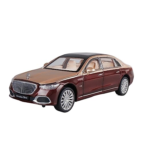 XGFFBAGB 1:24 Für Maybach S680 Legierung Gießt Druck Metall Casting Stoßdämpfer Modell Auto Spielzeug(Gold Red,No Box) von XGFFBAGB