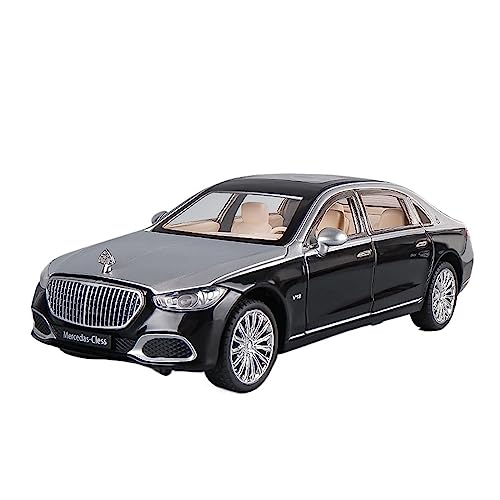XGFFBAGB 1:24 Für Maybach S680 Legierung Gießt Druck Metall Casting Stoßdämpfer Modell Auto Spielzeug(Silver Black,with Box) von XGFFBAGB