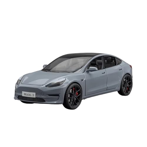 XGFFBAGB 1:24 Für Modell 3, Legierungsdruckguss-Automodell, Sound Und Licht, Spielzeug, Sammlerstück, Geschenk(Gray B,No Box) von XGFFBAGB