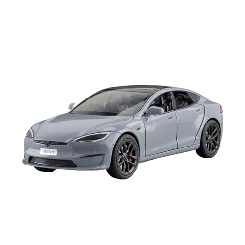 XGFFBAGB 1:24 Für Modell S Legierung Diecast Auto Modell Sound Und Licht Spielzeug Sammlerstücke Geschenk(Gray C,with Box) von XGFFBAGB
