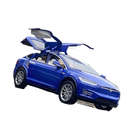 XGFFBAGB 1:24 Für Modell X Legierung Diecast Metall Auto Modell Sammlung Sound Und Licht Spielzeug Geschenk(Blu,No Box) von XGFFBAGB