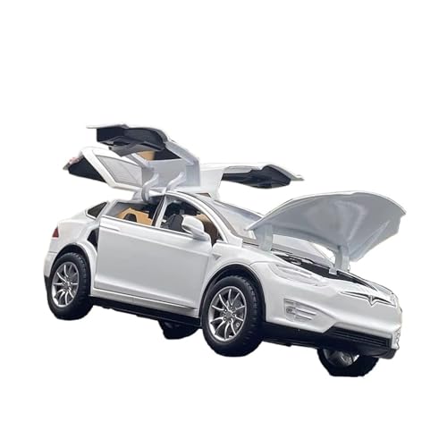 XGFFBAGB 1:24 Für Modell X Legierung Diecast Metall Auto Modell Sammlung Sound Und Licht Spielzeug Geschenk(White,No Box) von XGFFBAGB