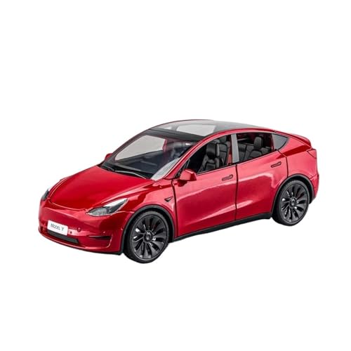 XGFFBAGB 1:24 Für Modell Y Legierung Druckguss Spielzeugauto Modell Sound Und Licht Spielzeug Sammlerstücke Geschenk(Rosso,with Box) von XGFFBAGB
