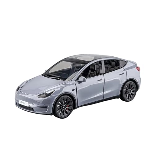 XGFFBAGB 1:24 Für Modell Y Legierung Druckguss Spielzeugauto Modell Sound Und Licht Spielzeug Sammlerstücke Geschenk(Silver Gray,with Box) von XGFFBAGB