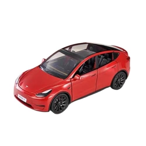 XGFFBAGB 1:24 Für Modell Y Spielzeug Autos Pull Back Fahrzeuge Diecast Auto Modell Geschenk(Rosso,with Box) von XGFFBAGB