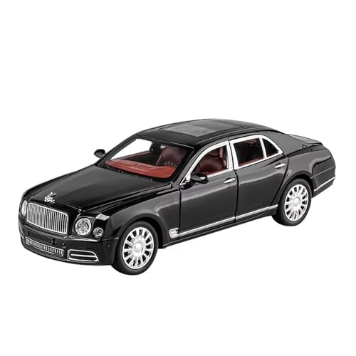 XGFFBAGB 1:24 Für Mulsanne Legierung Sport Auto Modell Druckguss Spielzeug Fahrzeuge Metall Mit Sound Licht Sammlung Geschenk(Black,with Box) von XGFFBAGB