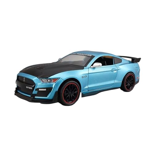 XGFFBAGB 1:24 Für Mustang GT Viper Shelby GT500 Legierung Sport Auto Modell Druckguss Metall Racing Sound Und Licht Spielzeug Geschenk(Blu,No Box) von XGFFBAGB
