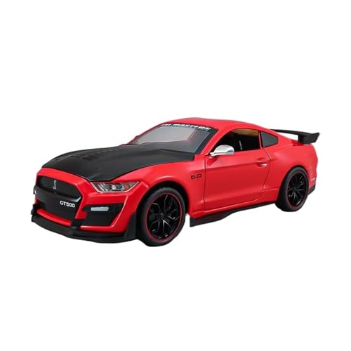 XGFFBAGB 1:24 Für Mustang GT Viper Shelby GT500 Legierung Sport Auto Modell Druckguss Metall Racing Sound Und Licht Spielzeug Geschenk(Rosso,No Box) von XGFFBAGB