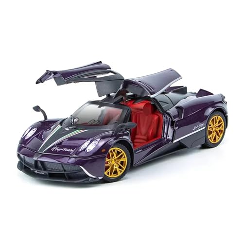 XGFFBAGB 1:24 Für Pagani Legierung Modell Sport Spielzeug Auto Sammlung Dekoration Geschenk(Purple,No Box) von XGFFBAGB