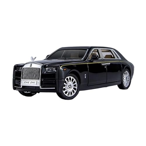 XGFFBAGB 1:24 Für Phantom Legierung Druckguss Automodell Metall Sound Kollektion Licht Spielzeug Geschenk (Schwarz, Mit Box) von XGFFBAGB