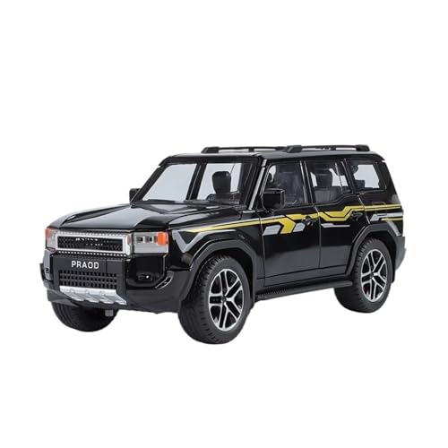 XGFFBAGB 1:24 Für Prado 2025 Off Road SUV Legierung Metallmetall(Black,with Box) von XGFFBAGB