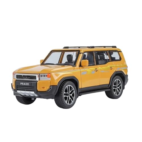 XGFFBAGB 1:24 Für Prado 2025 Off Road SUV Legierung Metallmetall(Yellow,with Box) von XGFFBAGB