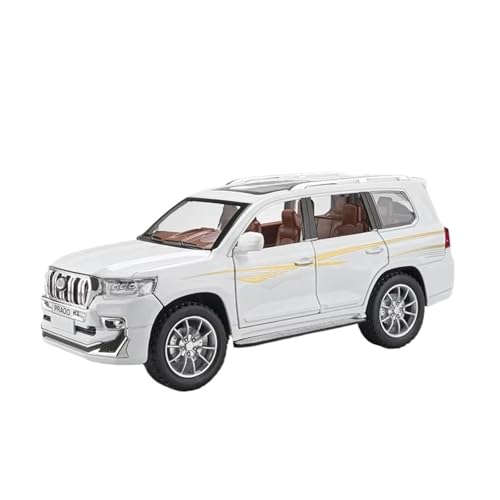 XGFFBAGB 1:24 Für Prado Off Road SUV Legierung Metall Diecast Modell Sammlung Hobby Desktop Ornament Geschenk(White,No Box) von XGFFBAGB