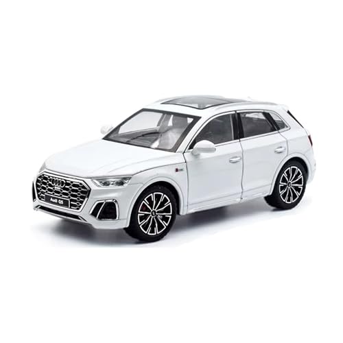 XGFFBAGB 1:24 Für Q5 SUV Legierung Druckguss & Spielzeug Fahrzeuge Metall Auto Modell Sammlung(White,with Box) von XGFFBAGB