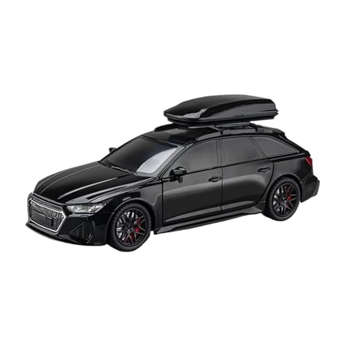 XGFFBAGB 1:24 Für RS6 Alloy Car Model Model Toy Travel Edition Metallmet Metallstürme 6 Türen Eröffneten Sound Light Geschenke(Black,with Box) von XGFFBAGB